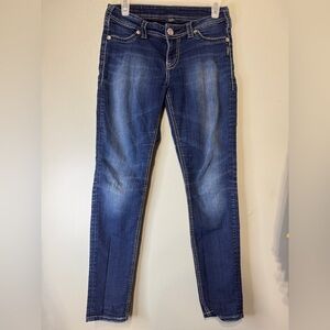 Silver Denim Blue Jeans Suki Mid Super Skinny‎ Size 27/29